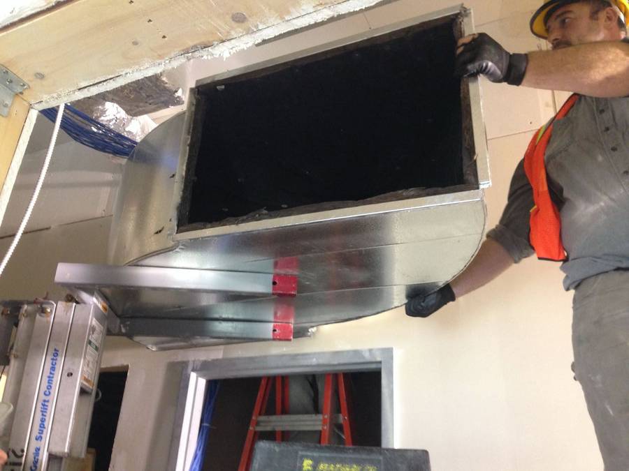 Commercial ductwork fabrication and installation by Caloris in Calgary