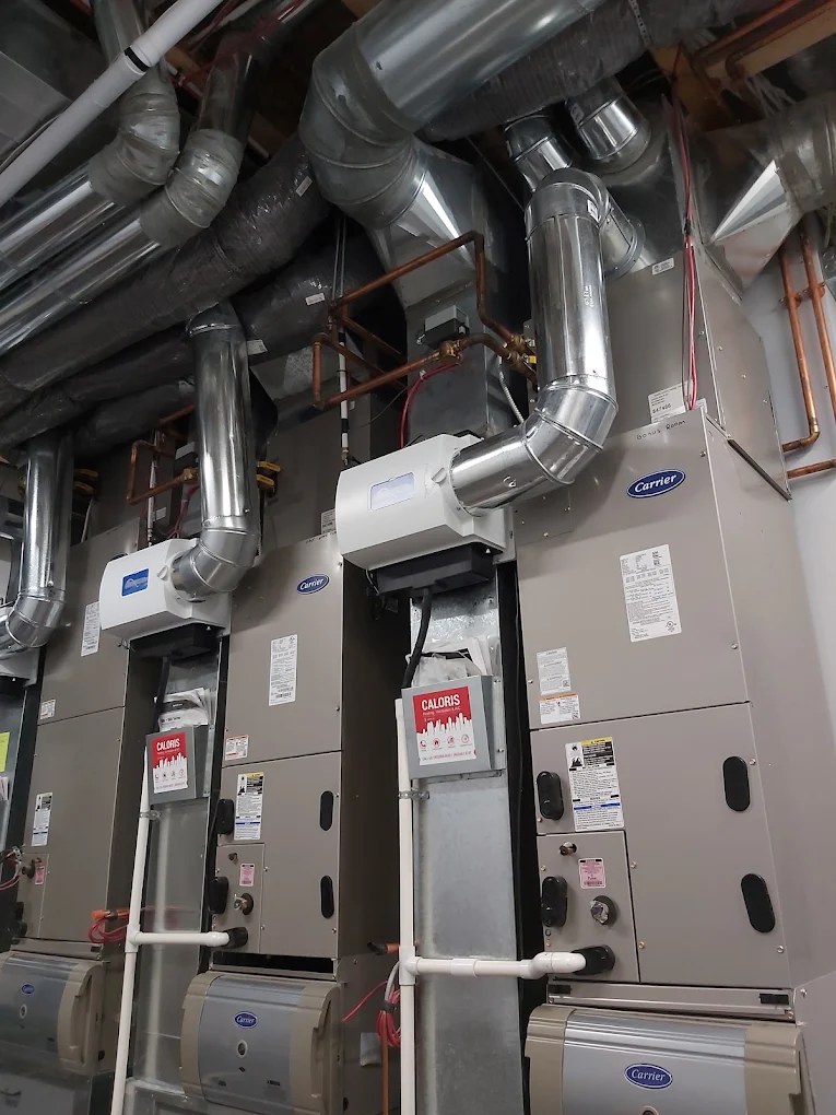 Multi unit Carrier furnace installation by Caloris in Calgary