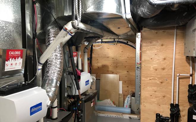 Caloris mechanical room furnace service in Calgary
